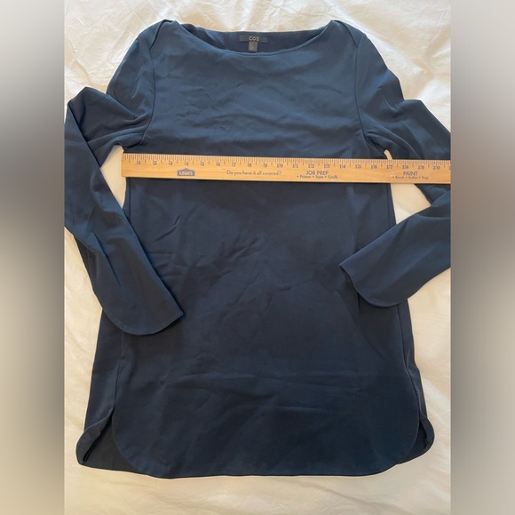 COS Navy Long Sleeve Top - Picture 6 of 7